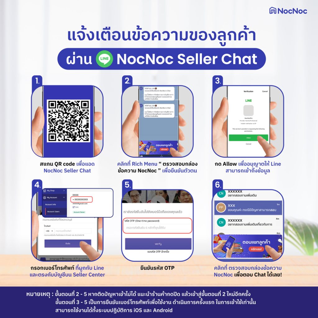 ไม่พลาดทุกข้อความจากลูกค้าด้วย NocNoc Seller Chat!